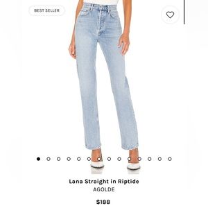 Agolde Lana Straight Jeans in Riptide